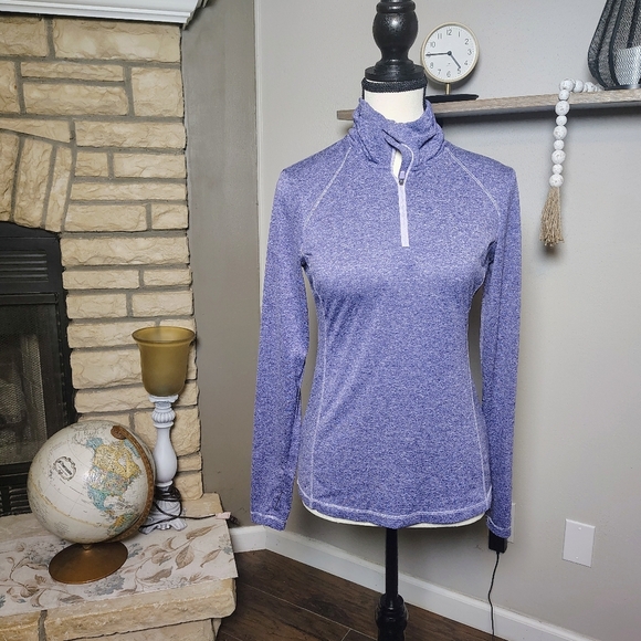 Danskin Women's Heathered Purple Long Sleeve Top - Picture 1 of 3